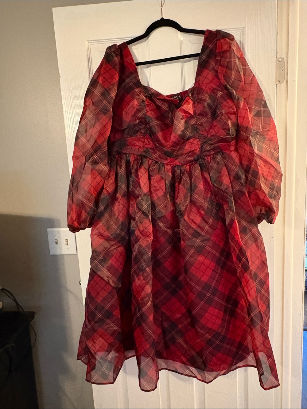 Eloquii ladies red plaid dress